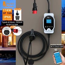 Feyree Type2 11KW EVSE Wallbox EV Caricatore portatile 16A 3 fasi Wi-Fi Smart APP Stazione di ricarica di controllo per caricabatteria per auto elettrica