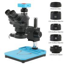 1080P 48MP 2K 4K HDMI USB VGA videocamera 50X 100X Simul Focal Stereo microscopio trinoculare Set per la riparazione del PCB di saldatura del telefono