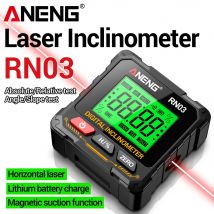 Rilevatore angolare digitale ricaricabile magnetico ANENG RN02/RN03 Inclinometro laser Goniometro USB Misuratore dell'angolo del righello di livello