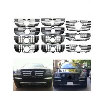 GT-R Style Vertical Bar Hood Upper Grid Kidney Radiator Grill For Mercedes-Benz X164 GL320 GL350 GL450 GL500 2007-2009 2010-2012