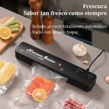 Confezionatrice sottovuoto, 220 V/110 V, con 10 pezzi, sacchetti sottovuoto gratuiti, sigillatrice sottovuoto per alimenti nera per la casa