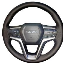 Auto-Lenkradbezug für Isuzu D-MAX 2021 2022, handgenähtes Mikrofaser-Leder, Original-Lenkradgeflecht