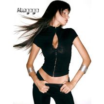 Ahagaga Sexy Damen-Sets, kurze Ärmel, aushöhlen, dünner Reißverschluss, Basic, 2-teilig (Oberteile + lange Hosen), High Street Rollkragen-Rucksuits