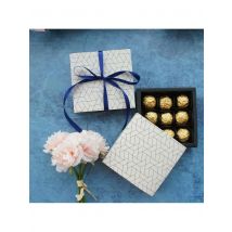 13.1*13.1*3.5cm Honeycomb line theme 10 set Chocolate Paper Box valentine Christmas Birthday Gifts Packing Storage Boxes