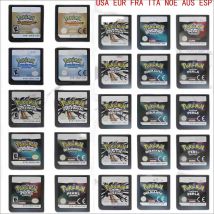 Gioco Pokemon Serie Cartuccia Console per videogiochi Scheda Platinum Pearl Diamond HeartGold SoulSilver Multilingue per NDS 3DS