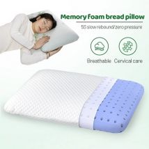 Kühlendes weiches Memory-Schaum-Kissen, Nackenkissen zum Schlafen, Nackenkissen, Seitenschläfer, abnehmbarer, atmungsaktiver Baumwollbezug