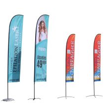Individuell bedruckte Strandflagge Promotion Outdoor Sport Rennflaggen Werbung Swooper Federflagge Outdoor Business Shop Schild Banner