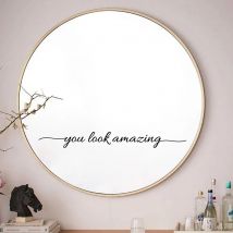You Look Amazing Mirror Decal Vinyl Decal Bathroom Decor Inspire Motivational Quote Sticker Fitting