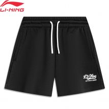 Li-ning pantalones cortos de estilo deportivo para mujer SORONA 89% algodón 11% poliéster ajuste Regular forro cómodo pantalones casuales AKSU530