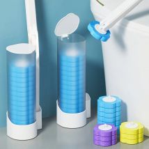 Set di spazzole per WC usa e getta, non richiede pulizia, dotato di detergente, strumento per la pulizia del bagno con manico lungo, testina di ricambio per spazzola WC usa e getta, testina di pulizia