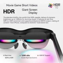 RayNeo Air 4 Pro Smart AR-Brille, Unterstützt HDR10, 3840Hz, 4 Lautsprecher, 1200 Nits, Micro-OLED Doppelschicht-Bildschirm, Klarere Anzeige