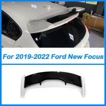 Car Styling For Ford Focus RS Spoiler 2019 2020 2021 2022 Carbon Fiber Rear Trunk Wing Lip Rear Spoiler Accessories Glossy Black