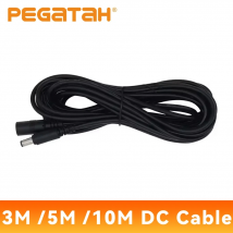 3M 5M 10M DC12V Power Extension Cord 5.5mm*2.1mm Connector Male To Female For LED Lamp CCTV Security Camera Black Power Cable