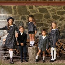 AP AW25 Duchess Collection Floral Printing Dress Elegant Clothing Set Boys Blazer Brothers Sisters Family Matching Outfits