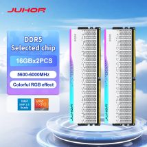 JUHOR Memoria desktop RGB DDR5 16GBX2 6000MHz 5600MHz Dimm Memoria Ram ad alta velocità