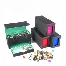 Deck Box with Commander Display 3-in-1 Sports Card Storage Box Fits 200+ Single Sleeved Cards Card Deck Case for TCG MTG CCG