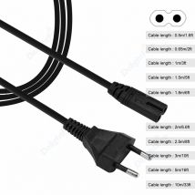 0.5m/1m/1.5m/3m/5m/10m Cavo di prolunga di alimentazione Cavo AC per notebook UE Cavo di alimentazione IEC C7 per altoparlante radio TCL Apple LG TV Sony PS