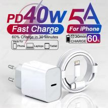 40 W Für iPhone Ladegerät USB Typ C Schnelle Ladegerät Für iPhone 16 15 14 13 12 11 Pro Max 7 8 Plus PD Ladekabel Telefon Zubehör