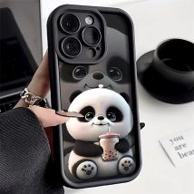 Niedliche Panda-Hülle für iPhone 17, Hüllen für iPhone 16 Pro Max 15 14 13 12 11 16e 7 8 Plus X XR XS Max iPhone 17 Pro, stoßfeste Abdeckung