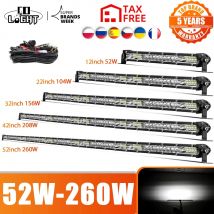 CO LIGHT 52W 104W 156W 208W 260W barra de luz Led todoterreno luces de conducción LED combinadas delgadas para camión 4x4 SUV ATV Tractor barco 12V 24V