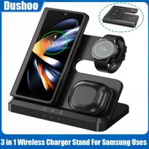 3-in-1-Ständer für kabelloses Ladegerät, Schnellladestation für Samsung S25 S24 S23 S22 Note Galaxy Watch 7/6/5/4 Active 2/1 Buds