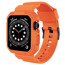 Orangefarbenes Uhrengehäuse mit Band Serie 8 Ultra 49 mm 45 mm 44 mm 42 mm für Apple Watch Uhrenarmband für Iwatch 41 mm 40 mm 38 mm