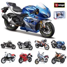 Bburago 1:18 Suzuki GSX-R1000 R 2021, Ducati, Honda, Kawasaki, BMW Motorrad, statisches Modell, Druckgussauto, Sammlerstück, Geschenk, Spielzeugauto