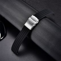 Reifen Design Silikon Uhren armbänder Falt verschluss wasserdicht Sport Armbanduhr Armband Weich gummi Uhren armband 18mm 20mm 22mm 24mm