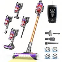 Aspiradora Inalámbrica Grenintol de 500W y 75KPa para el Hogar, Aspiradora Vertical, 4 Modos de Potencia, 80 Minutos de Autonomía, para Alfombras y Pisos