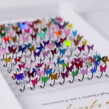 Gemischte Farbe Flash Wimpern verlängerung glänzende bunte falsche Wimpern Einbettung Diamant Drama Bühne Wimpern Make-up liefert