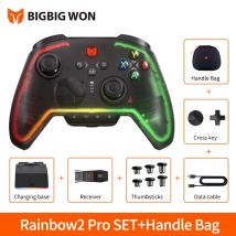 BIGBIG WON Rainbow 2 Pro controlador de juego inalámbrico Apex Anti-curva Hall Trigger 2,4G Bluetooth Gamepad para PC/Switch/ANDROID/IOS