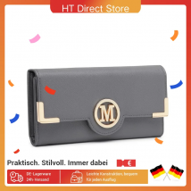 Miss Lulu-cartera larga con cremallera para mujer, Cartera de cuero PU, tarjetero, soporte para llaves, funda para teléfono