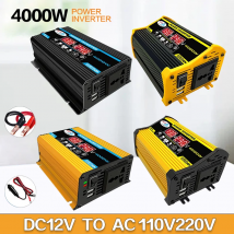 4000w Auto Wechsel richter DC12V zu AC110V 220V AC Wandler Auto Ladegerät Wandler Adapter Dual Voltage Display