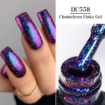 7 ml Chameleon Flake Gel Nagellack Aurora Glitter Nagel Gel Kit Semi Permanent Lack Hybrid Soak Off UV Gel für Maniküre DIY