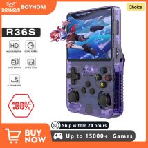 BOYHOM NEW R36S Retro Video Game Console Linux System 3.5 Inch IPS Screen Portable Pocket Player 64GB 128G Games best Boys gifts