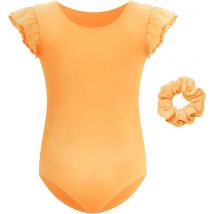 Speerise Girls Leotard Ruffle Short Sleeve Toddler Leotard for Dance Gymnastics Ballet 3-12 Years