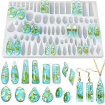Stud Earrings Silicone Mold Rectangle Teardrop Dangle UV Resin Mold, Cabochon Jewelry Making Casting Mold