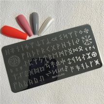 Weissagung Zeichen Stempel platte Sonder zeichen Nagel platte Pfeil Buchstaben Nagel Stempel platte Mouteen-044