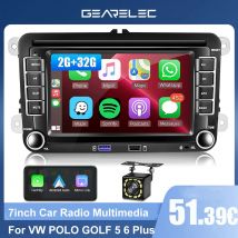 Radio samochodowe Android Carplay dla VW Volkswagen Jetta Passat Golf Polo 7 "Stereo samochodowe GPS Wifi Odbiorniki audio FM Odtwarzacz multimedialny