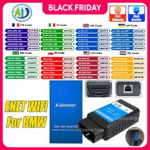 ENET WIFI per BMW ICOM Serie F/G OBD2 Connettore di codifica Ethernet per BimmerCode/Bootmod3/xDelete/M Software MHD ENET WIFI Scanner