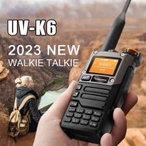 Quansheng UV-K6 Walkie Talkie 5W Air Band Radio Tyep C Carica UHF VHF DTMF FM Scrambler NOAA Frequenza wireless Radio CB bidirezionale