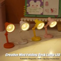 1pc Mini tragbare klappbare LED Tisch lampe Modell Möbel Schreibtisch Licht kleine Lesebuch Lampe Schlafzimmer warme Augen pflege Laterne