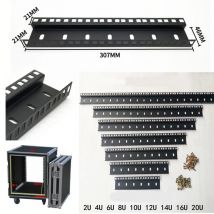 Bühnenflightcase Hardware 2U/4U/6U/8U/10U/12U/14U/16U/18U/20U Große U-Platte Quadratischer Lochschlitz Schrank Rack U Bar Audio Mixer Box