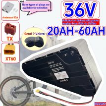 Dreieck-Akku 36V20AH-60AH, wasserdichte Hartschale mit großer Kapazität, geeignet für Mountainbikes, Crossbeam-Fahrräder 500W-2000W