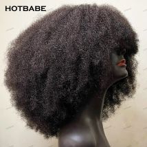 400 Density Afro Kinky Curly Glueless Human Hair Wigs 13×6 HD Lace Frontal Wig 13×4/360 HD Transparent Lace PrePlucked For Women