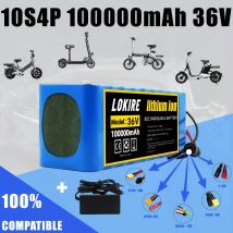 10S4P 36 V 100000 mAh Elektroroller Lithiumbatterie 18650 Akku 36 V 100 Ah Elektroroller Elektroroller Akku 36 V