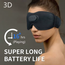SYPVRY Maschera per gli occhi per il sonno Bluetooth con cuffie - Tecnologia per cuffie per il sonno 3D per un comfort migliorato Maschera per gli occhi Bluetooth