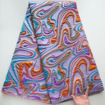2023 Neuer afrikanischer Jacquard-Spitzenstoff – nigerianische Brokat-Spitze mit 3D-Blumenstickerei für Couture-Abendkleider S4498