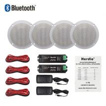 Altoparlanti Bluetooth impermeabili marini da 4 pollici 160W per ATV UTV SPA Golf Moto Barca SPA Altoparlante musicale per interni esterni a prova di raggi UV