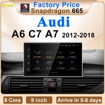 STWEI Qualcomm 8G 128G Android13 9 zoll Carplay AUTO Für AUDI 2012-2018 Jahr A6 A7 C7 auto Video Navi Player GPS Smart Bildschirm